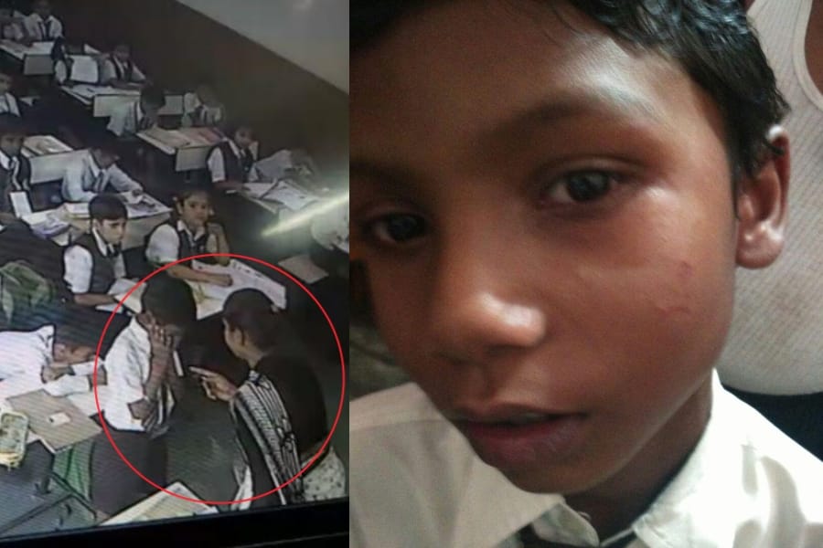 case filed against teacher who beats a child lucknow.