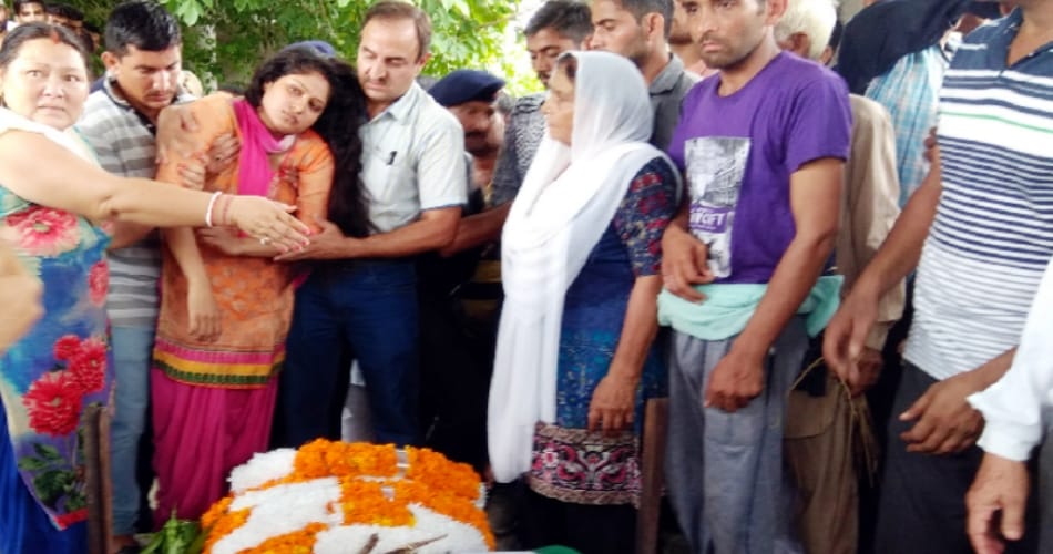 indian army soldier sukhdayal singh funeral, killed in jammu kashmir terror attack