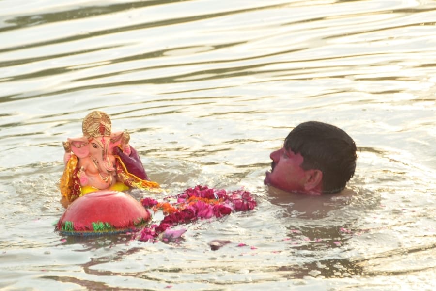 Three boys drowned during idol immersion in Yamuna Two bodies recovered