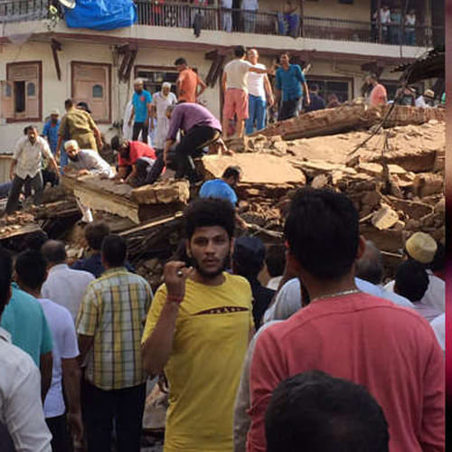 three story building collapsed in bhindi bazar mumbai, Many people feared trapped