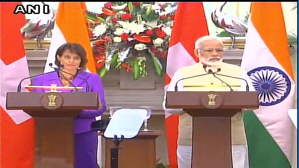 PM Narendra Modi and President of the Swiss Confederation Doris Leuthard joint statement in delhi