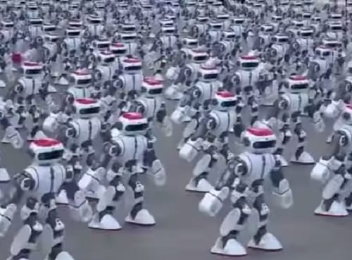 Robot Army Set Up By Chineese company  WL Intelligent Technology Makes World Record