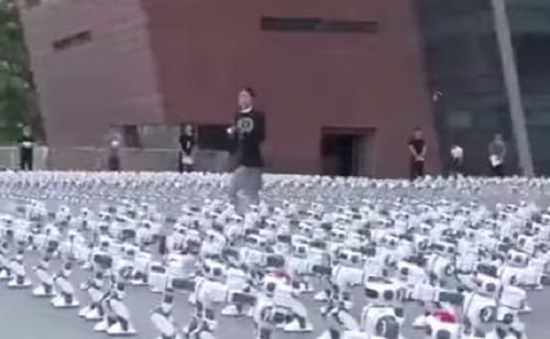 Robot Army Set Up By Chineese company  WL Intelligent Technology Makes World Record