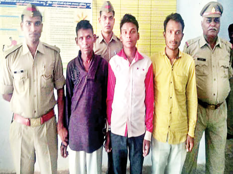 Three officers arrested with help of dacoits