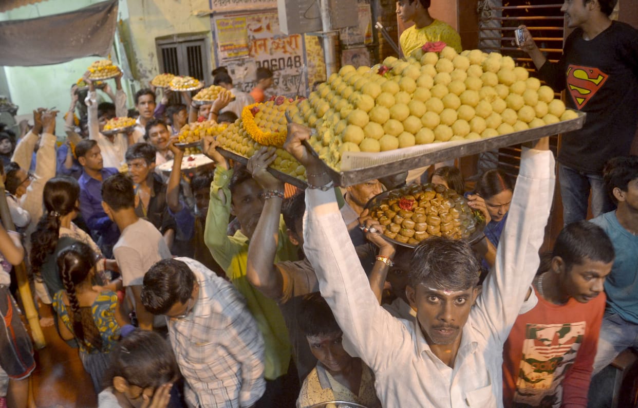 ganesh puja celebration and chathi in varanasi 
