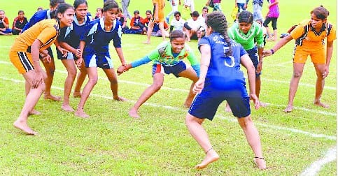 Kabaddi players show steam