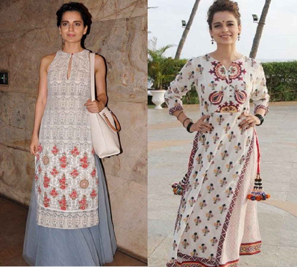 try these A line kurta style of Bollywood actresses 
