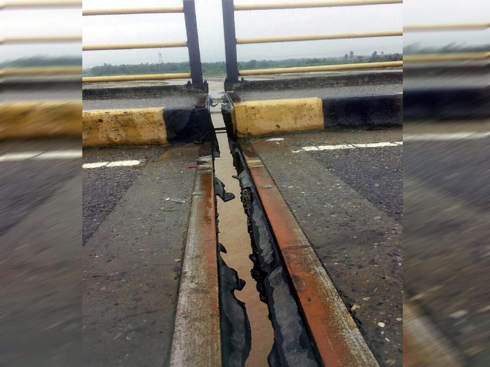 national highway sunk in haridwar due to very heavy rain