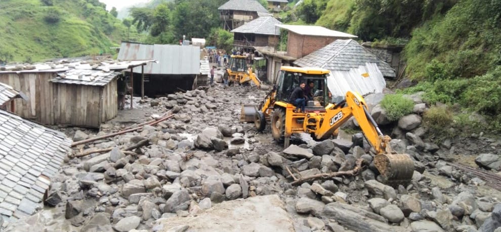 Himachal mandi damage due to heavy rainfall