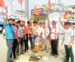 sloganeering near ambedkar chauraha