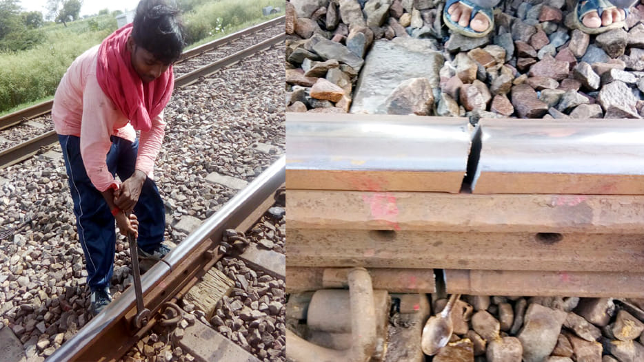 Fracture caught on railway track during petroling