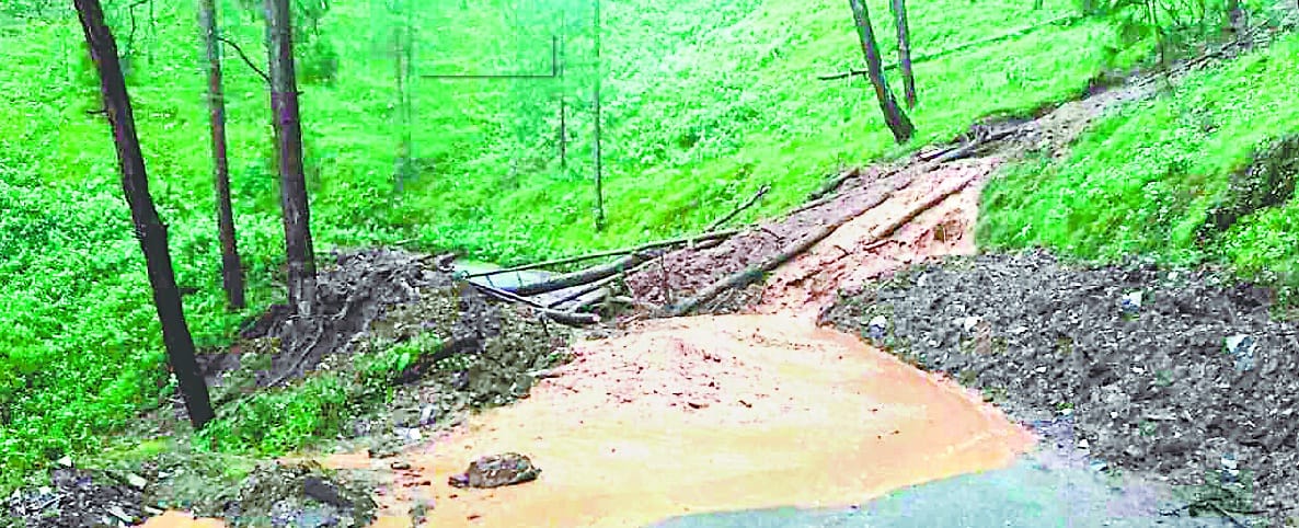 Half a dozen roads in the district including NH