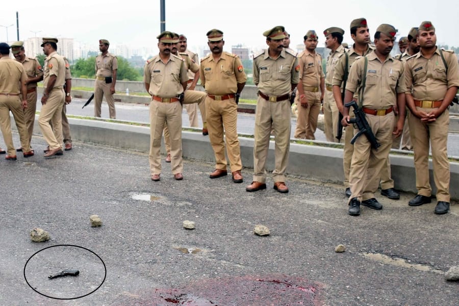 Exclusive images of police encounter of Sunil Sharma in Lucknow