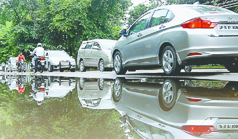 water loging on city roads