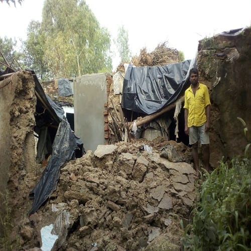 In this city continuous rain from three days, many of houses collapsed, see photos