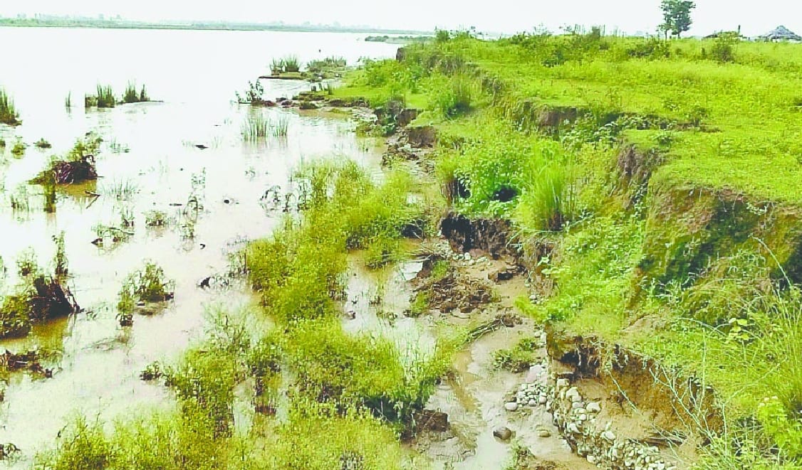 photos of flood in villages due to Embankment broke in haridwar 