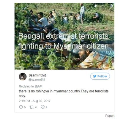 IN Myanmar Conflict Fake pictures of social media are working as Ghee to the fire