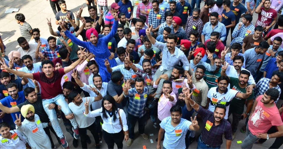 PU Elections, Hi-tech promotion, use of social sites to ask for votes