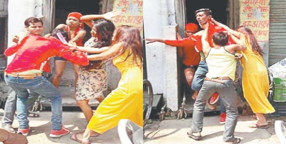 The young man went to meet in the Red Light area, girls beaten