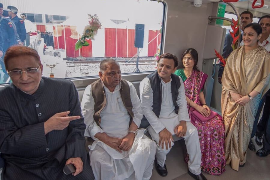 akhilesh yadav comments on metro inaugration in Lucknow.