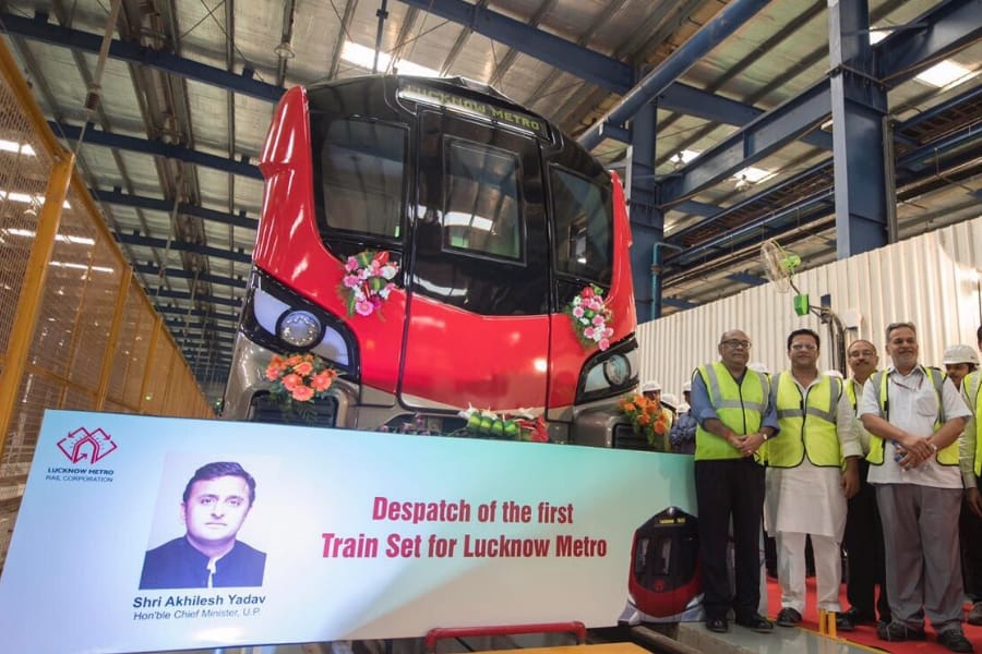 akhilesh yadav comments on metro inaugration in Lucknow.
