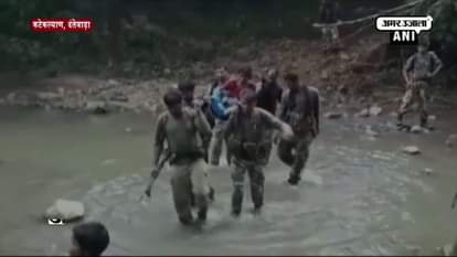 CRPF men carry woman suffering from fever on stretcher for 7 km