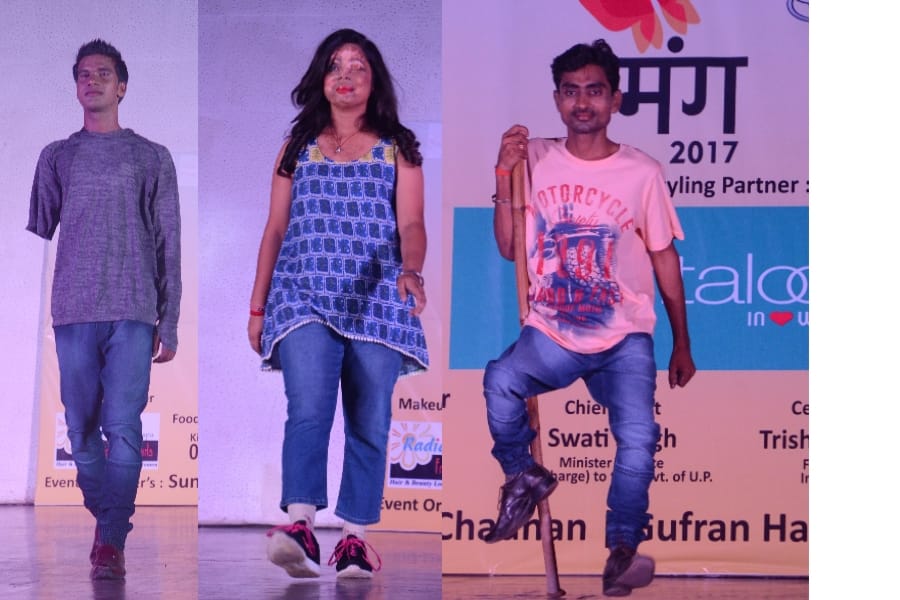 fashion show by divyang and acid victims in Lucknow.