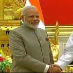 pm modi arrives in myanmar on a two day visit 