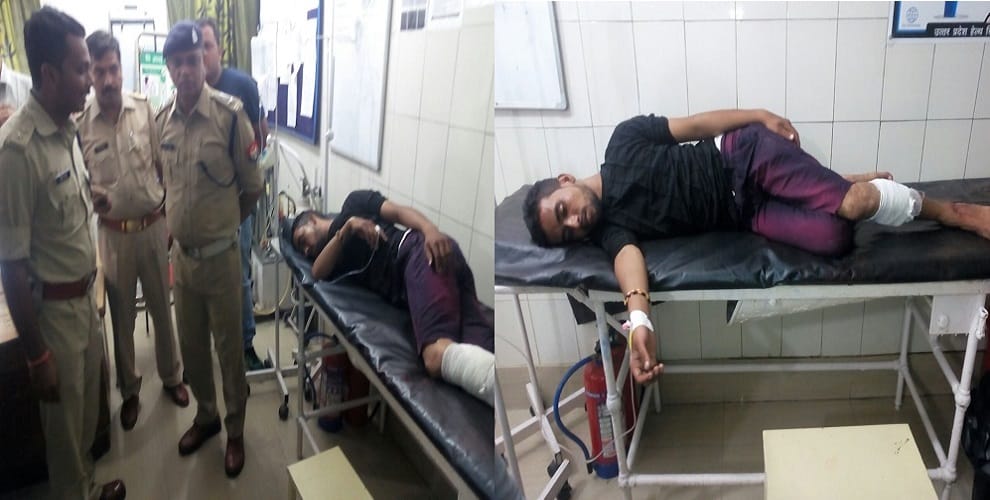 encounter between the police and accused, shot of the accused