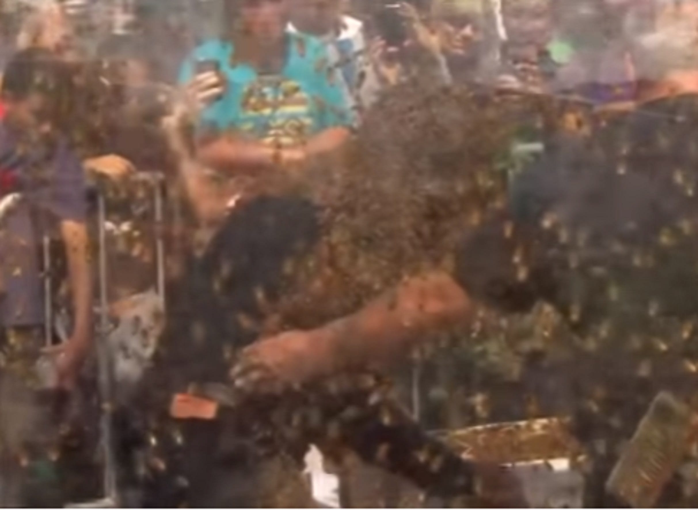 Watch how man covered himself with bees for film promotion of blood honey