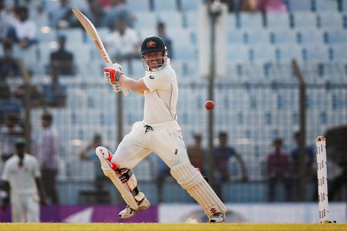 Warner-Handscomb give Australia momentum in day two of Chittagong Test 