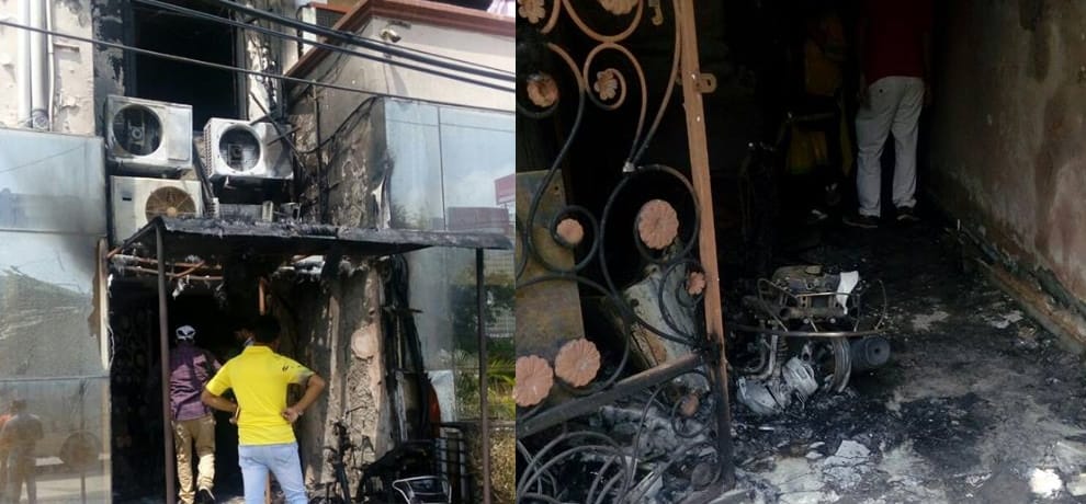 fire catches in an apartment of indirapuram ghaziabad, 2 fire brigades doused fire