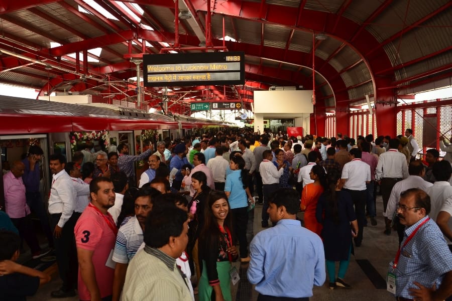 first journey of lucknow metro by common people.