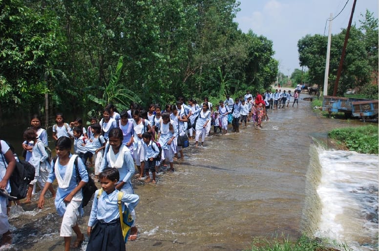 After the flood, the studies in schools stalled