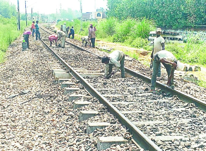 Railway track shocked