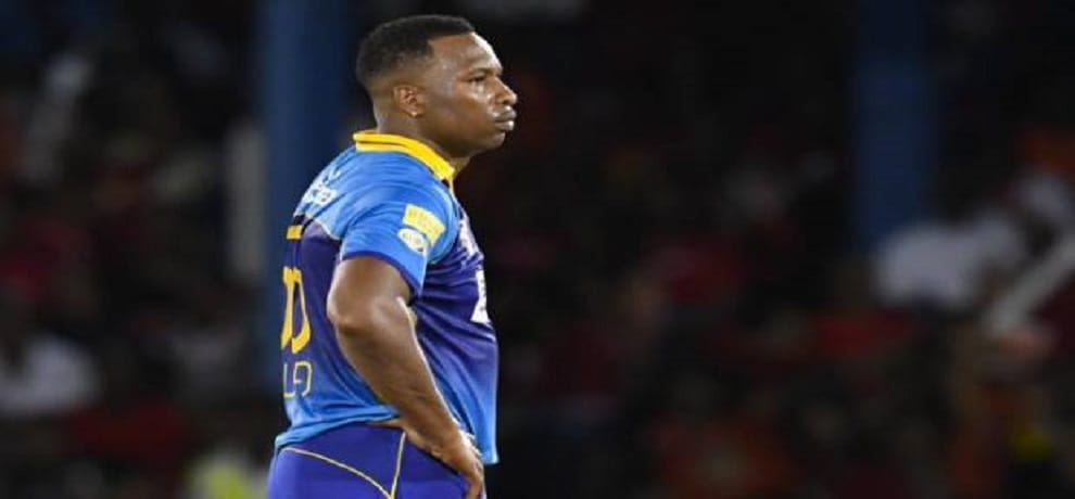 kireon pollard prevent batsman from century by no ball in CPL 