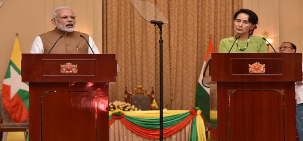 PM Modi meets Myanmar State Counsellor Aung San Suu Kyi in Nay Pyi Taw