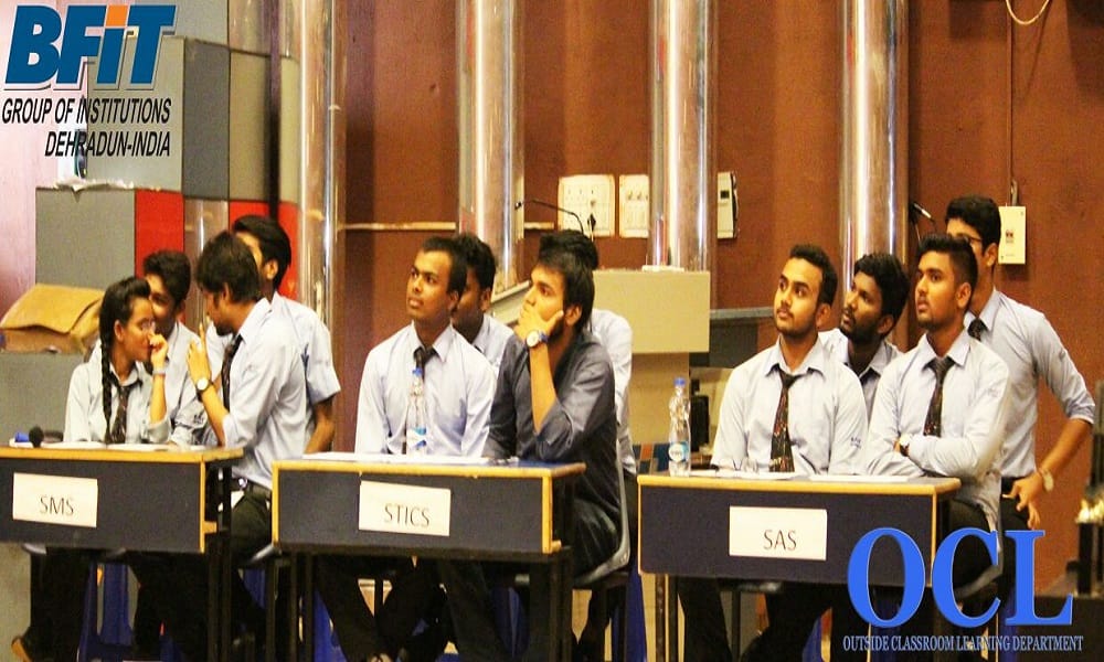 inter college quiz competition takes place in BFIT institute
