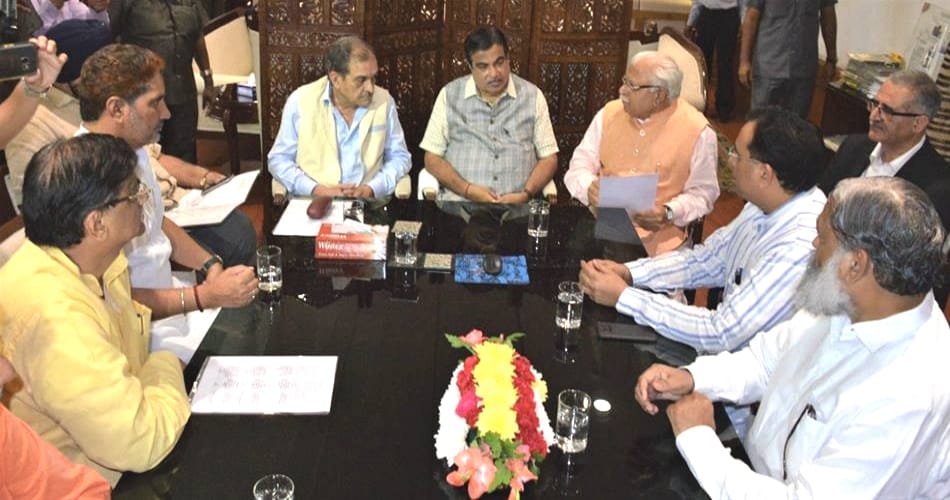SYL Hearing in Supreme court, cm khattar meet Nitin Gadkari