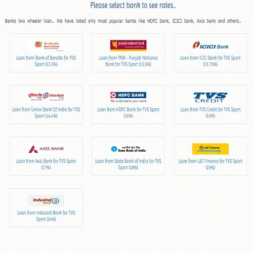 Down Payment and EMI Offer for TVS Star Sport Bike