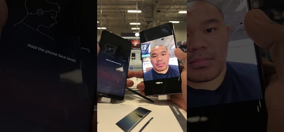 Samsung Galaxy Note 8 Facial Recognition bypassed by a Photo