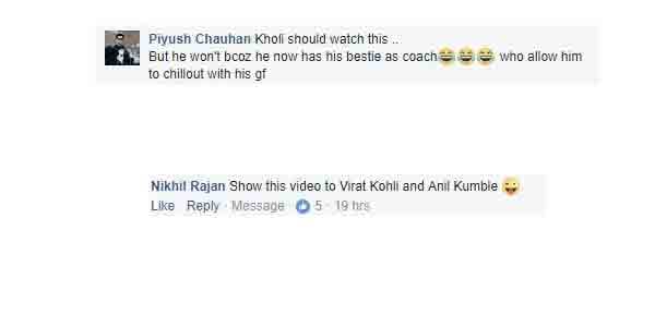 virat kohli gets trolled on pv sindhus video