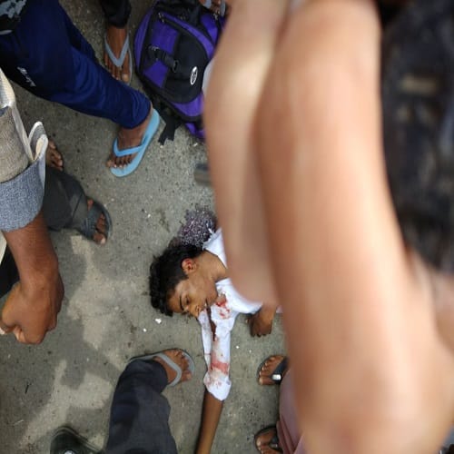 Bus full of passengers toppels over, five died and many injured, photos