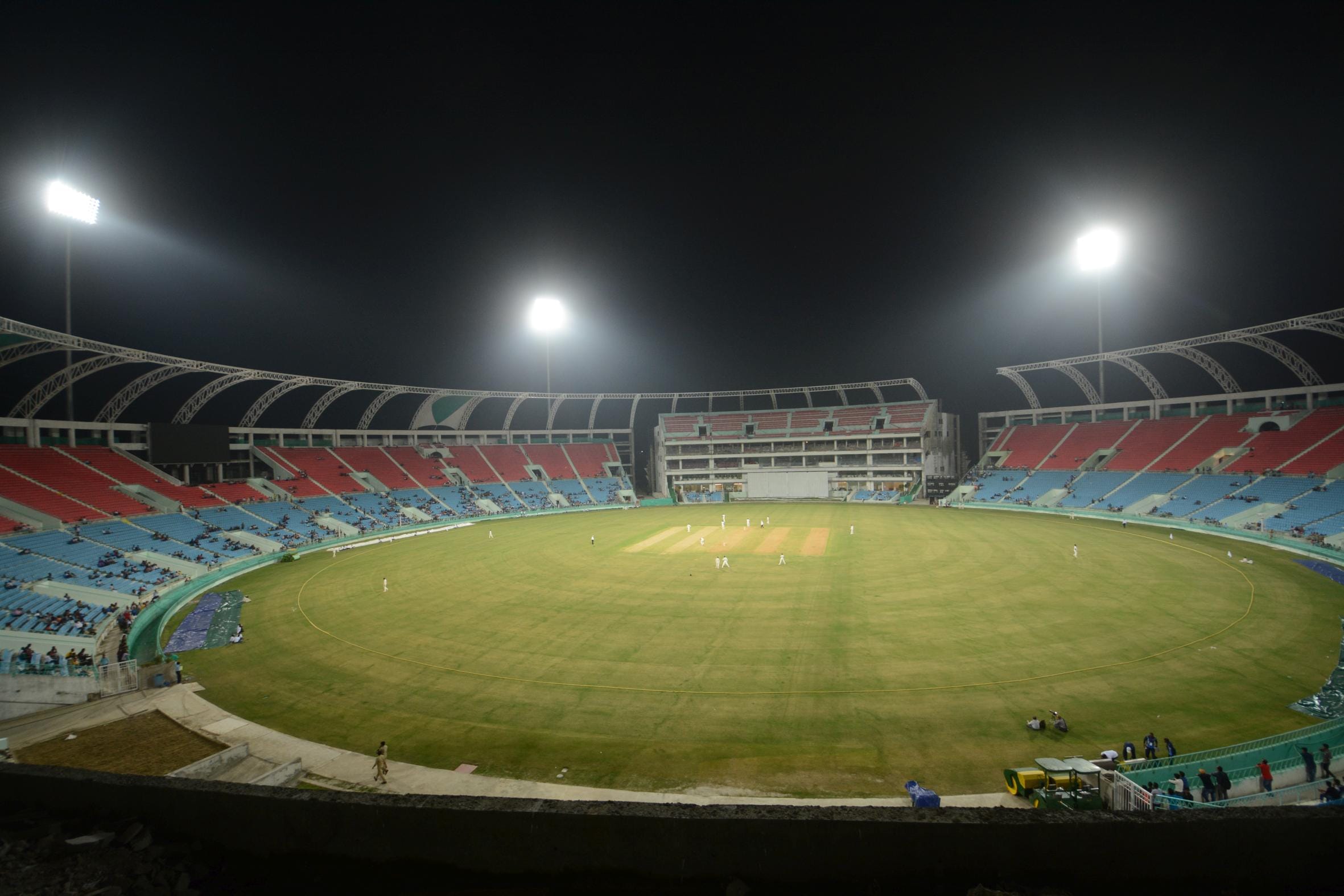 akhilesh yadav commments on ikana stadium Lucknow.