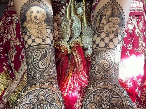 Bridal mehendi with pet dog face instead of groom name or picture is viral for good   reason