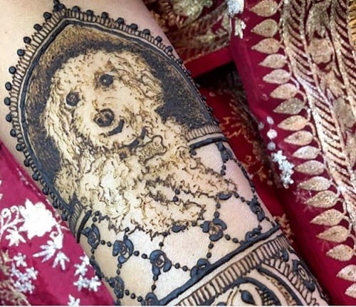 Bridal mehendi with pet dog face instead of groom name or picture is viral for good   reason