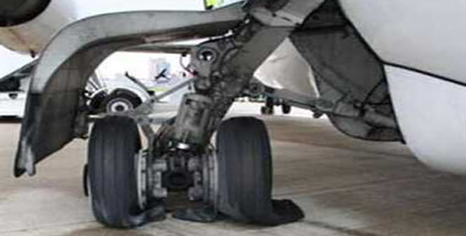 tyre burst of a jet airways flight during landing 