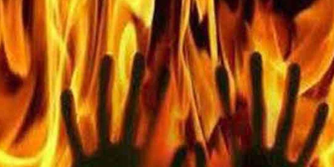 A fireball a young man a fire in passion