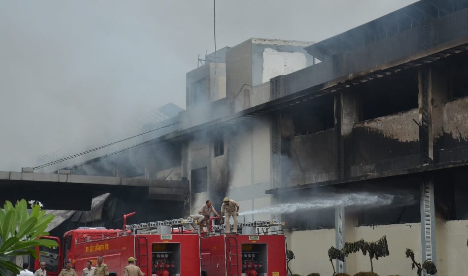 500 fire brigade failed to put out fire in haldiram factory