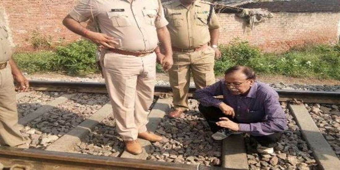 train track being cut in farrukhabad